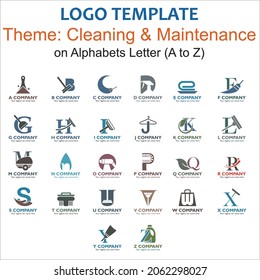 A to Z logo design on Cleaning and Maintenance theme