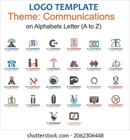 A to Z logo design on Communications theme