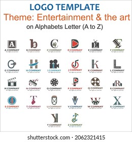 A to Z logo design on Entertainment and the art theme