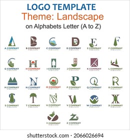 A to Z logo design on Landscape theme