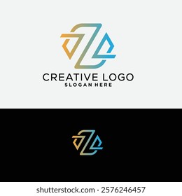 z logo design symbol vector abstract monogram initial letter