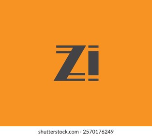 Z and I logo design. ZI abstract Letters Logo Monogram. This logo design is the process of creating a visual symbol that represents a brand, company, or individual.