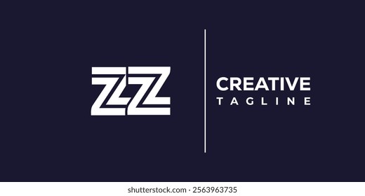 Z and Z logo design. ZZ abstract Letters Logo Monogram. This logo design is the process of creating a visual symbol that represents a brand, company, or individual.