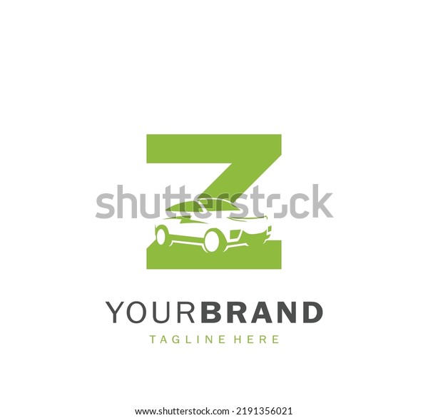 Z logo\
with electric car illustration for your\
brand