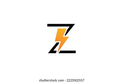 Z Logo Energie Vektor für Identitätsfirma. Initial Letter volt Template Vektorgrafik für Ihre Marke.