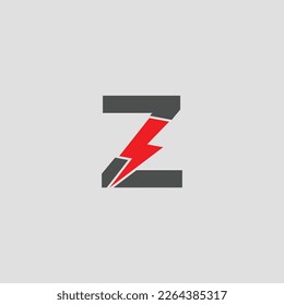 Z logo energy vector for identity company. Electric Bolt Letter Z Logo Vector Illustration for your brand.