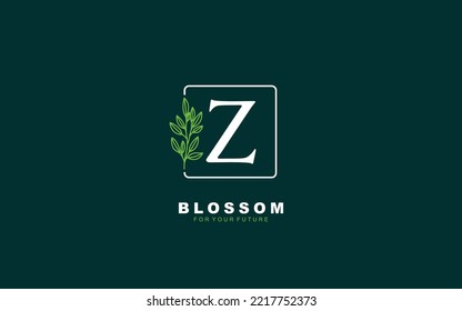 Z logo floral vector for identity company. initial letter nature template vector illustration for your brand.