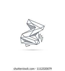 z logo gem stone texture vector illustration download