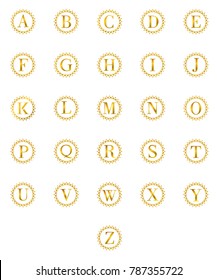 A to Z logo with gold color