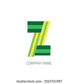 Diseño de degradado verde del logotipo Z 