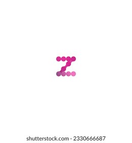 Z logo identity dot gradient app company for internet finance banking media abstract vector icon illustration