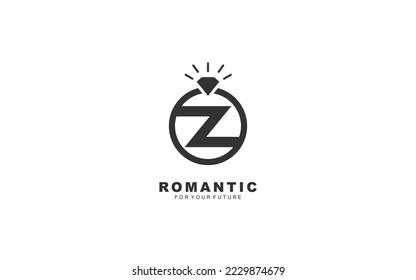 Z logo jewelry brush for identity. engagement template vector illustration for your brand.