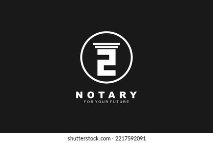 Z logo law for branding company. justice template vector illustration for your brand.