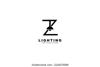 Rayo del logo Z para identidad. ilustración vectorial de plantilla eléctrica para su marca.