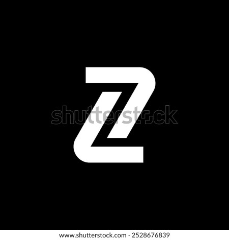 Z Logo Lines Gestalt Modern Tech Arrow Business Brand Kit Conection Symbol