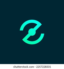 Diseño moderno con logotipo Z con color verde claro