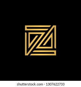 Z Logo Monogram Letter Logo.Z Letter Logo concept Linear style.Monogram emblem logotype design template. Logo Symbol for Luxury Fashion Corporate Business Identity. Elegant Vector element 