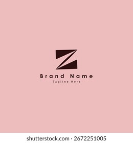 Z Logo sobre un fondo rosa

