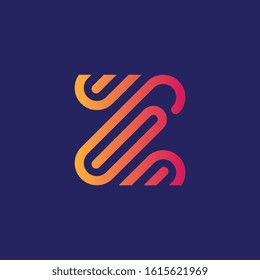 Z Logo with paper clip style