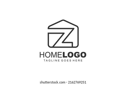 Z logo real estate for branding company. identity template vector illustration for your brand.