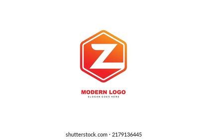 Z logo shape for identity. hexagonal template vector illustration for your brand.