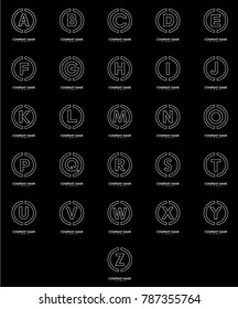A to Z logo vector for company with black background