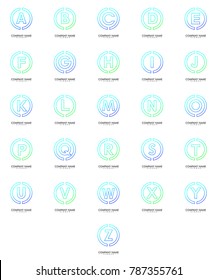 A to Z logo vector for company with color
