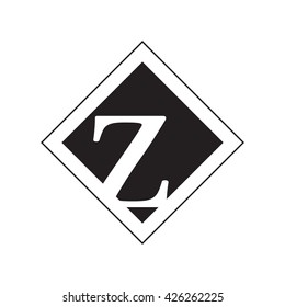 Z Logo.. Vector Graphic Business Branding Letter Element Illustration. Cube Negative Space Design. White Background