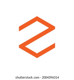 Z logo vector illustration. Letter z hexagonal logo isolated on White Background