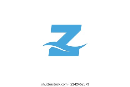 Z Logo with wave letter concept for template 