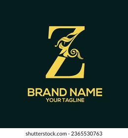 Z Luxury Letter Logo Design Vector