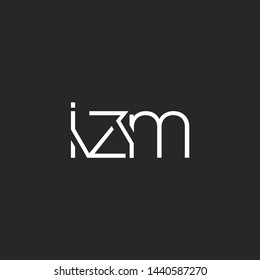 I Z M letters Joint logo icon vector template.