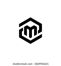 z m zm mz initial logo design vector template