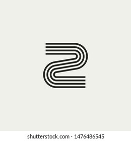 Z monogram. Abstract letter Z logo design. Line creative symbol. Logo branding. Universal vector icon - Vector