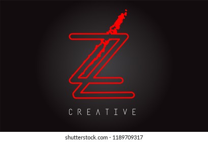 Z Monogram Letter Design Brush Paint Stroke. Letter Logo with Monogram Paintbrush Vector Illustration.