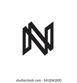 z, n initial logo with simple concept