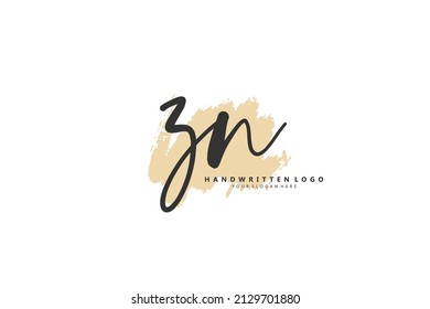 Z N ZN Logo, Initialschrift Handschrift oder Handschrift für Identität. Logo mit Unterschrift und handgezeichnet.