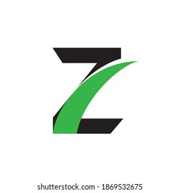 Z  nature letter logo design vector