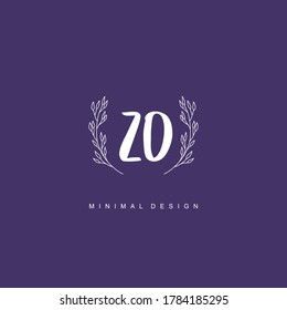 Z O ZO Erstmalige Handschrift oder handgeschriebenes Logo für Identität. Logo mit Unterschrift und handgezeichnet.