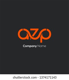 A Z P letters joint logo design vector template