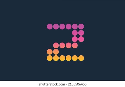 Z pink yellow dotted alphabet letter logo icon design. Creative template for company and business 