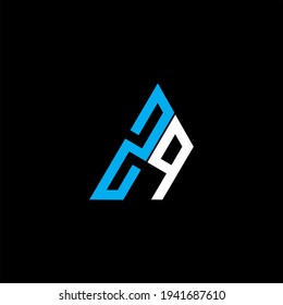 Z Q letters logo. creative design on black color background. ZQ icon