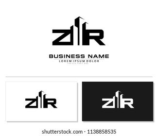 Z R Initial building logo concept