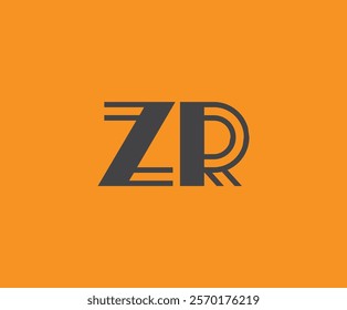 Z and R logo design. ZR abstract Letters Logo Monogram. This logo design is the process of creating a visual symbol that represents a brand, company, or individual.