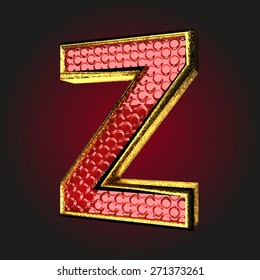 z red letter with gold