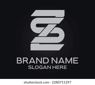 Plantilla de logotipo de letras iniciales Z S