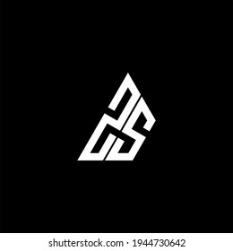 Z S letter logo creative design on black color background. ZS icon