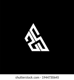 Z S letter logo creative design on black color background. ZS icon