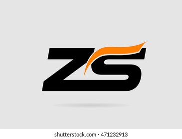 Z and S logo vector. logotype template
