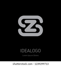 Z and S logo. ZS - Vector design element or icon. Initial monogram logotype.